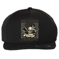 2nd Amendment Self Defense Wool Snapback Cap