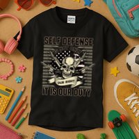 2nd Amendment Self Defense Kids T-Shirt