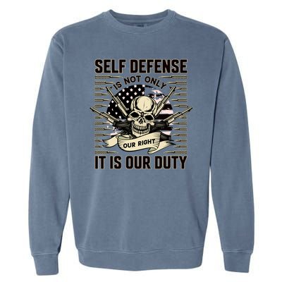 2nd Amendment Self Defense Garment-Dyed Sweatshirt