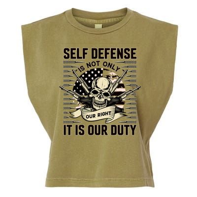 2nd Amendment Self Defense Garment-Dyed Women's Muscle Tee