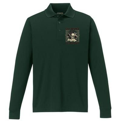 2nd Amendment Self Defense Performance Long Sleeve Polo