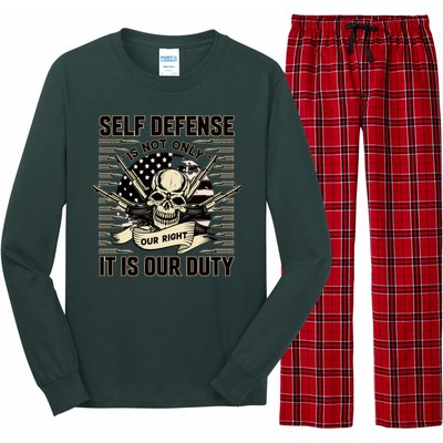 2nd Amendment Self Defense Long Sleeve Pajama Set