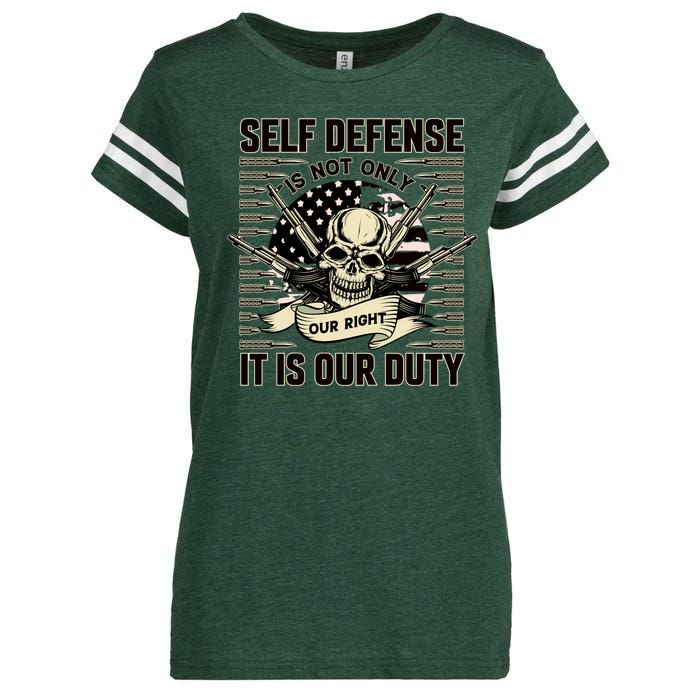 2nd Amendment Self Defense Enza Ladies Jersey Football T-Shirt