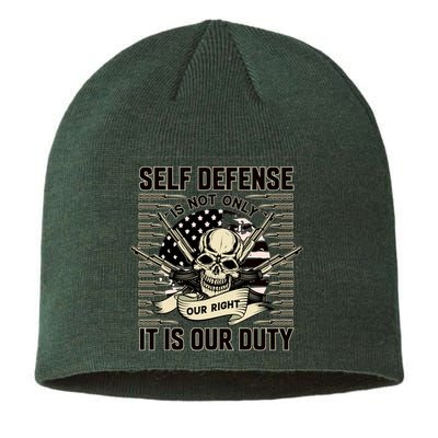 2nd Amendment Self Defense Sustainable Beanie