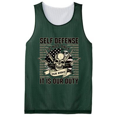 2nd Amendment Self Defense Mesh Reversible Basketball Jersey Tank