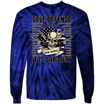 2nd Amendment Self Defense Tie-Dye Long Sleeve Shirt