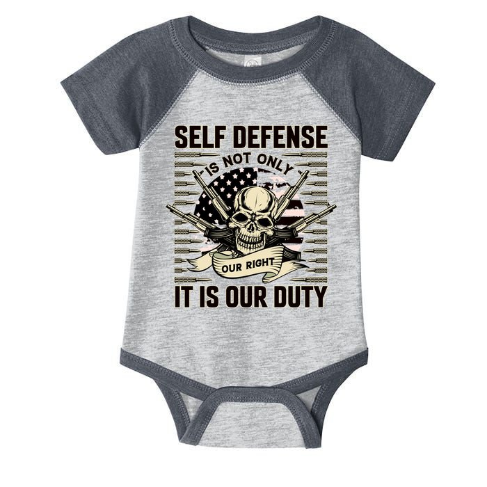 2nd Amendment Self Defense Infant Baby Jersey Bodysuit