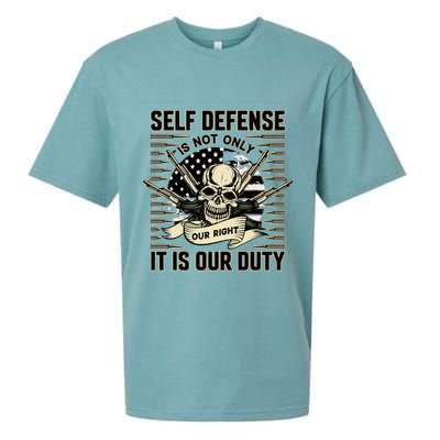 2nd Amendment Self Defense Sueded Cloud Jersey T-Shirt