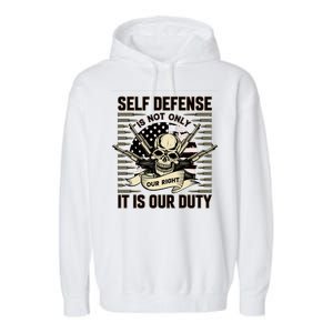 2nd Amendment Self Defense Garment-Dyed Fleece Hoodie