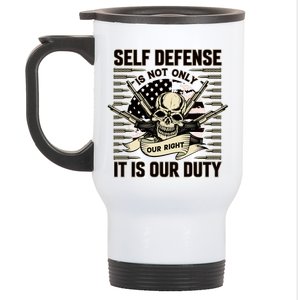 2nd Amendment Self Defense Stainless Steel Travel Mug