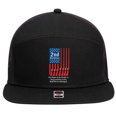 2nd Amendment Script 7 Panel Mesh Trucker Snapback Hat