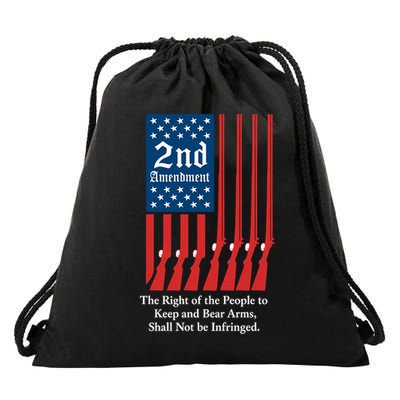 2nd Amendment Script Drawstring Bag