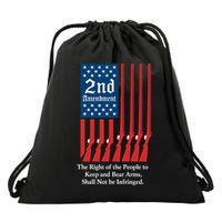 2nd Amendment Script Drawstring Bag
