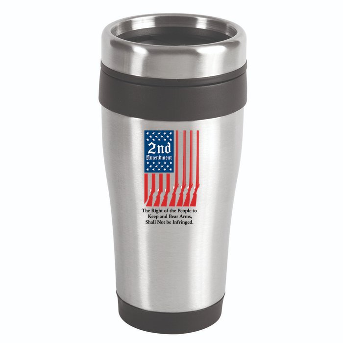 2nd Amendment Script 16oz Travel Tumbler