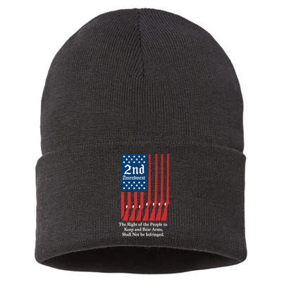 2nd Amendment Script Sustainable Knit Beanie