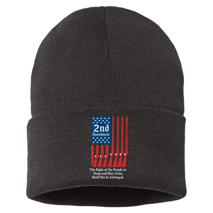 2nd Amendment Script Sustainable Knit Beanie