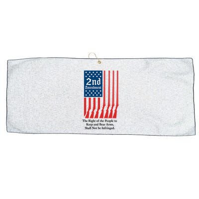 2nd Amendment Script Large Microfiber Waffle Golf Towel