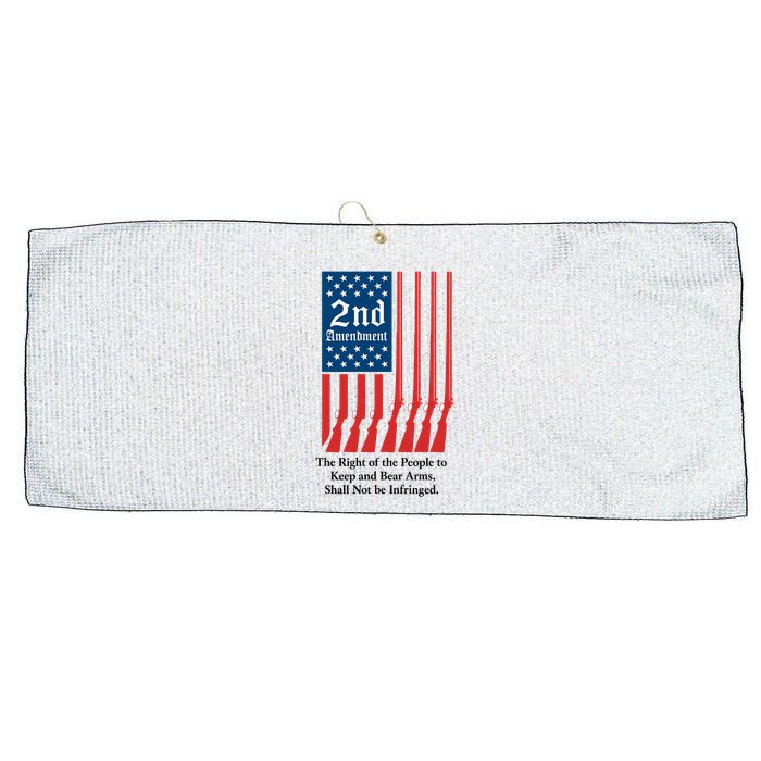 2nd Amendment Script Large Microfiber Waffle Golf Towel