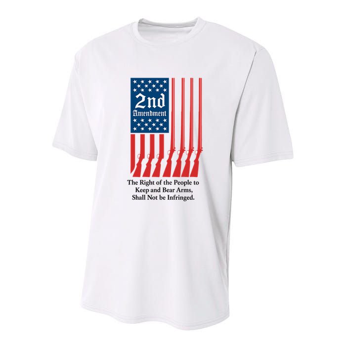2nd Amendment Script Youth Performance Sprint T-Shirt