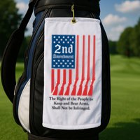 2nd Amendment Script Golf Towel