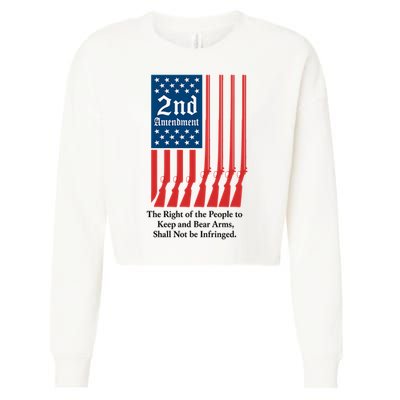 2nd Amendment Script Cropped Pullover Crew