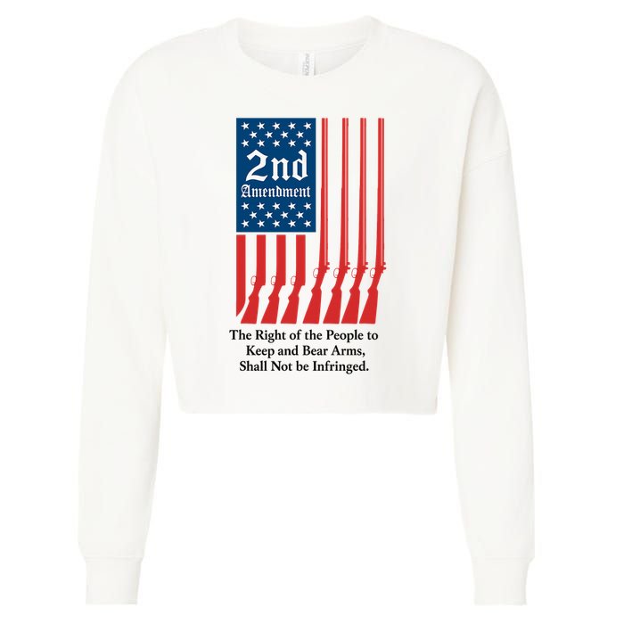 2nd Amendment Script Cropped Pullover Crew