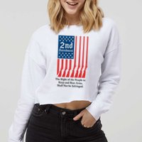 2nd Amendment Script Cropped Pullover Crew
