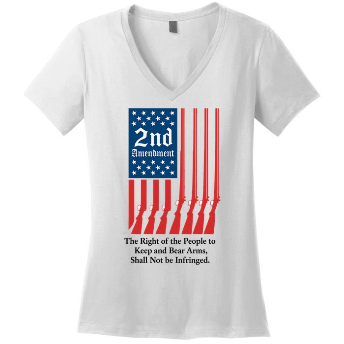 2nd Amendment Script Women's V-Neck T-Shirt