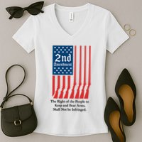 2nd Amendment Script Women's V-Neck T-Shirt