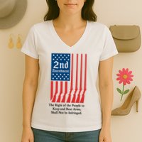 2nd Amendment Script Women's V-Neck T-Shirt