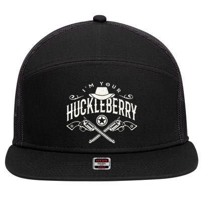 2nd Amendment Western Gunfighter CCW Huckleberry 7 Panel Mesh Trucker Snapback Hat