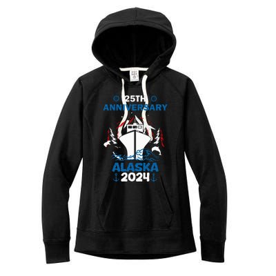 25th Anniversary Wedding Alaska Cruise 2024 Women's Fleece Hoodie