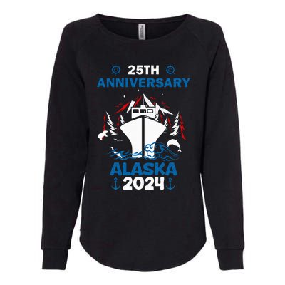 25th Anniversary Wedding Alaska Cruise 2024 Womens California Wash Sweatshirt