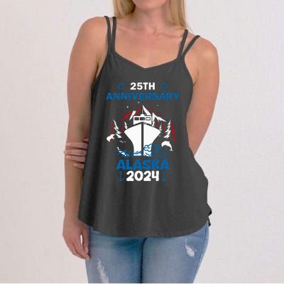 25th Anniversary Wedding Alaska Cruise 2024 Women's Strappy Tank