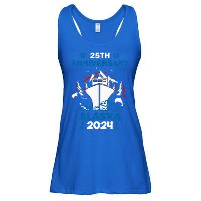 25th Anniversary Wedding Alaska Cruise 2024 Ladies Essential Flowy Tank