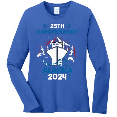 25th Anniversary Wedding Alaska Cruise 2024 Ladies Long Sleeve Shirt