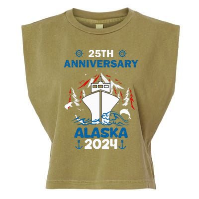 25th Anniversary Wedding Alaska Cruise 2024 Garment-Dyed Women's Muscle Tee