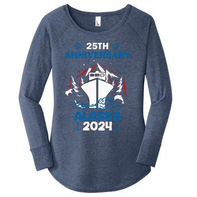 25th Anniversary Wedding Alaska Cruise 2024 Women's Perfect Tri Tunic Long Sleeve Shirt