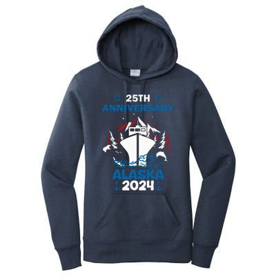 25th Anniversary Wedding Alaska Cruise 2024 Women's Pullover Hoodie