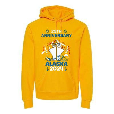 25th Anniversary Wedding Alaska Cruise 2024 Premium Hoodie