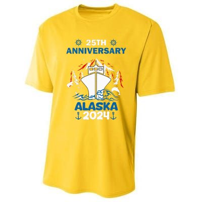 25th Anniversary Wedding Alaska Cruise 2024 Performance Sprint T-Shirt