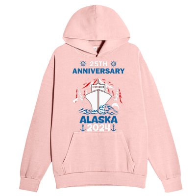 25th Anniversary Wedding Alaska Cruise 2024 Urban Pullover Hoodie