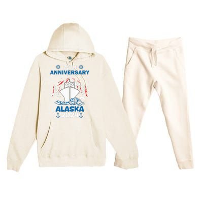 25th Anniversary Wedding Alaska Cruise 2024 Premium Hooded Sweatsuit Set