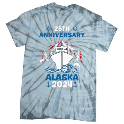 25th Anniversary Wedding Alaska Cruise 2024 Tie-Dye T-Shirt