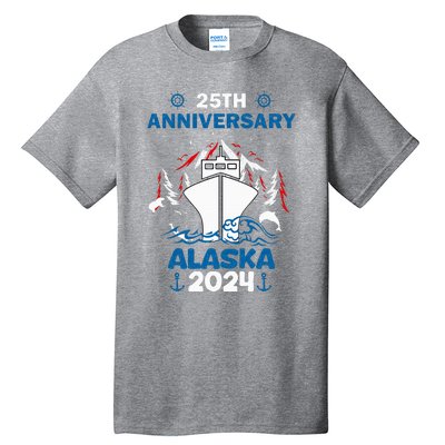 25th Anniversary Wedding Alaska Cruise 2024 Tall T-Shirt