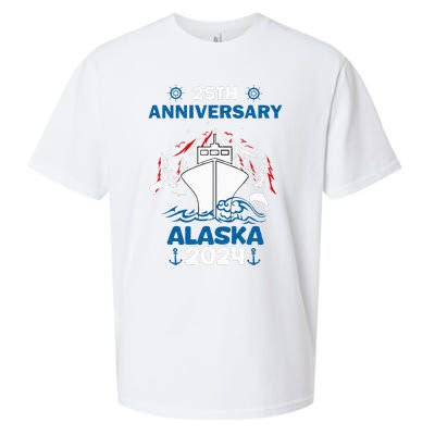 25th Anniversary Wedding Alaska Cruise 2024 Sueded Cloud Jersey T-Shirt