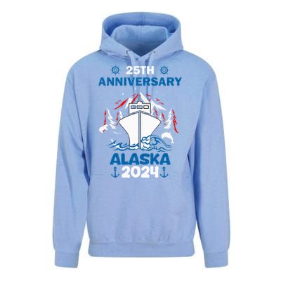 25th Anniversary Wedding Alaska Cruise 2024 Unisex Surf Hoodie