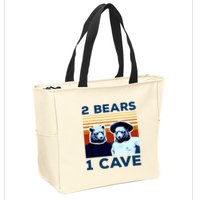 2 Bears 1 Cave Zip Tote Bag