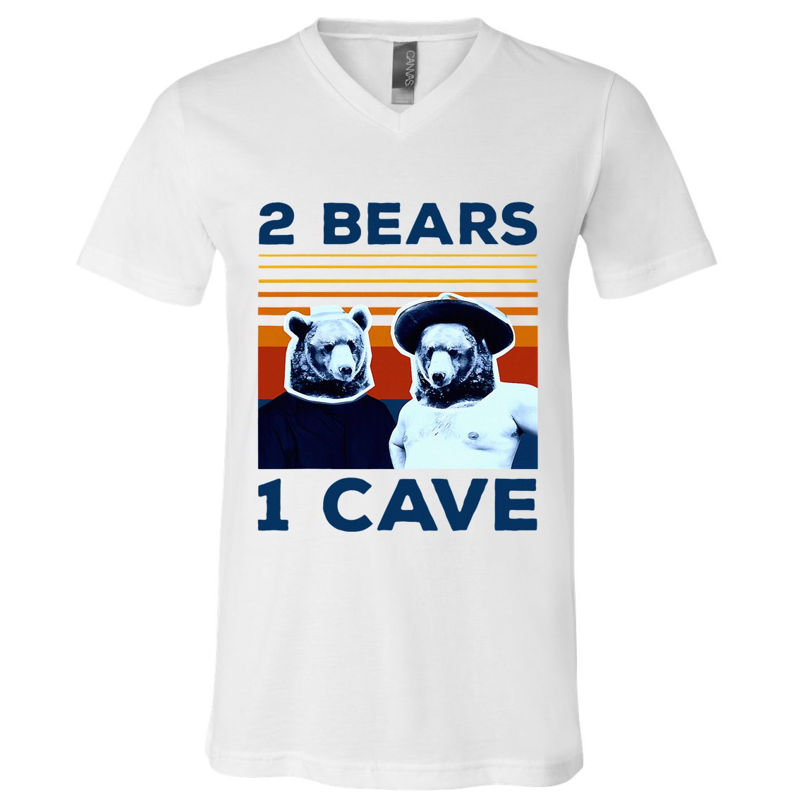 2 Bears 1 Cave V-Neck T-Shirt