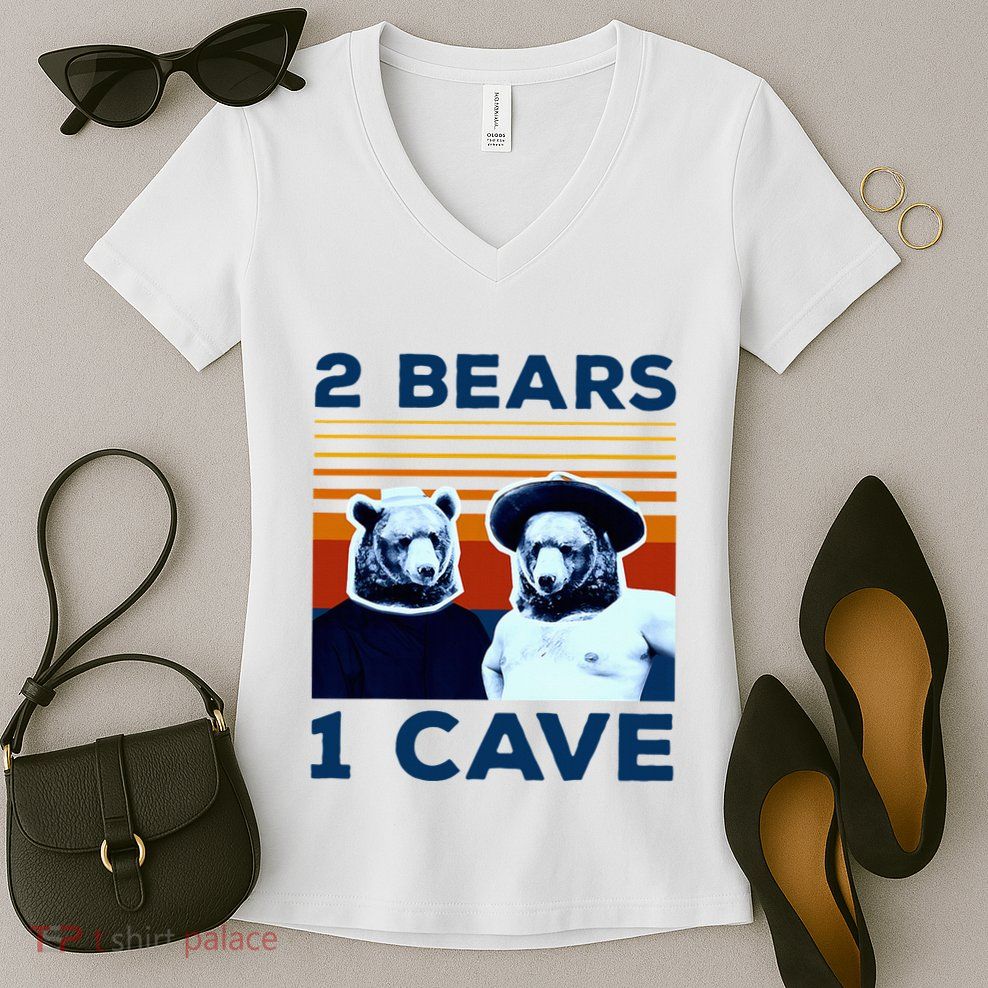 2 Bears 1 Cave Women's V-Neck T-Shirt